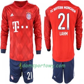 Koszulka Bayern Monachium Lahm 21 Dziecięcy Domowe Koszulki Piłkarskie 2018-2019 Długi Rękaw
